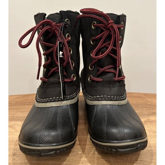 SOREL Womens Slimpack Lace II Boot Size 6 Black NL2348-010 Snow Winter Duck Boot - Picture 3 of 5